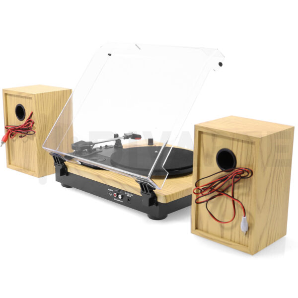 Divarte - TT400-BT gramofon s pojačalom, zvučnicima, Bluetooth, USB, SD - Slika 4