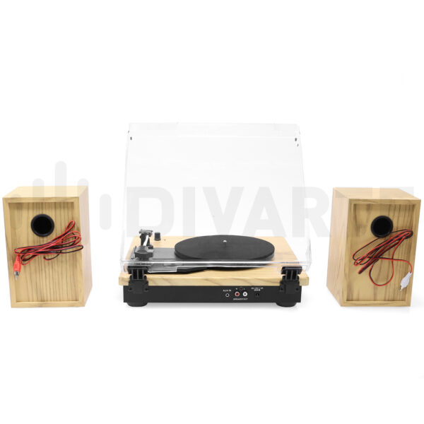 Divarte - TT400-BT gramofon s pojačalom, zvučnicima, Bluetooth, USB, SD - Slika 5