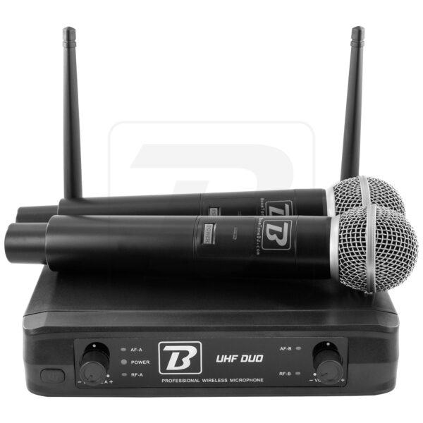 BoomTone DJ - UHF Duo, profi bežićni mikrofon, ručni, dupli (par)