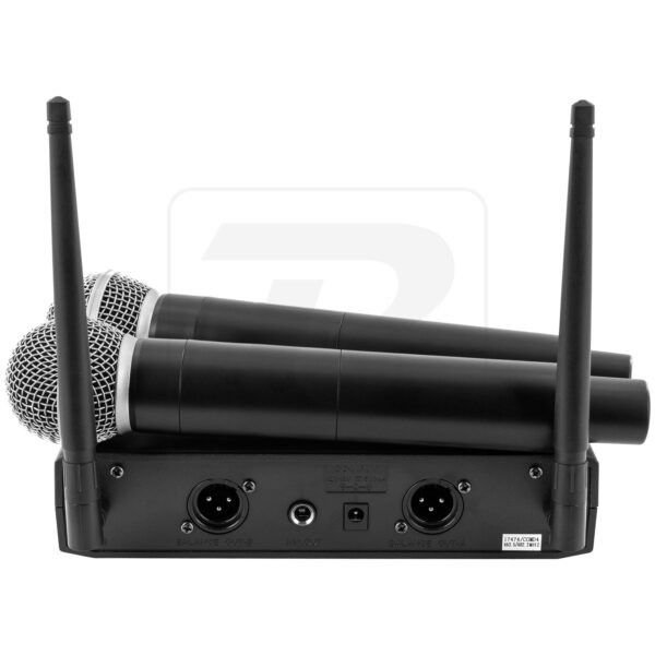 BoomTone DJ - UHF Duo, profi bežićni mikrofon, ručni, dupli (par) - Slika 5