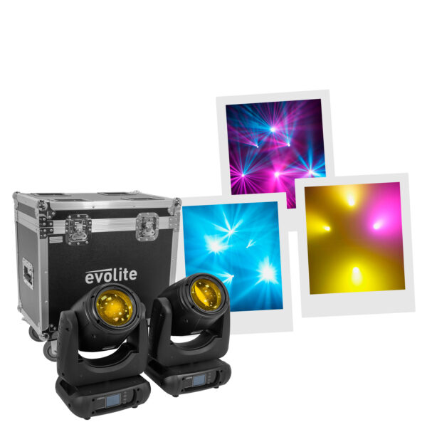 Evolite - Moving Beam 7R MKII Set (2 kom moving heada s flight caseom)