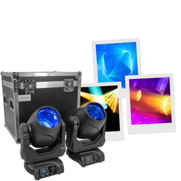 Evolite Pro - Lumina B120 Set (2 kom moving heada s flight caseom)
