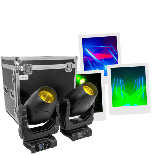 Evolite Pro - Lumina H380 Set (2 kom moving heada s flight caseom)