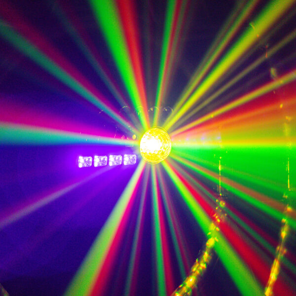 BoomTone DJ - LightShow 6FX: RGBW,Laser,Strobo,UV,wash,gobo,cryst.ball - Slika 3