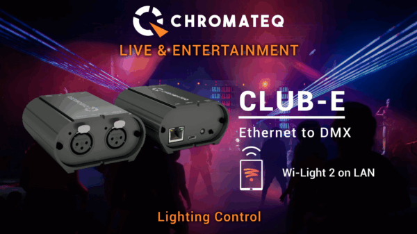 Chromateq - CLUB-E 1024 DMX kontroler, Art-Net, 2Univ., nadg.do 512Univ